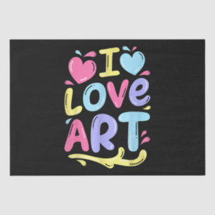 Papel De Seda Eu Amo Arte, Pintora Artista Colorida Pintura Pres