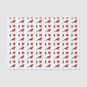 Papel De Seda Eu amo Cardinals