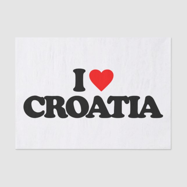 PAPEL DE SEDA EU AMO CROATIA (Frente )