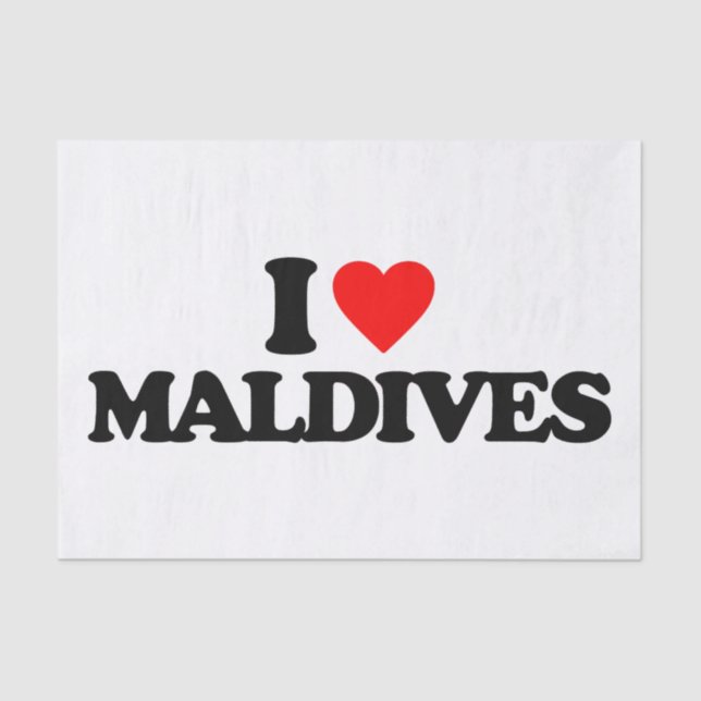 PAPEL DE SEDA EU AMO MALDIVES (Frente )