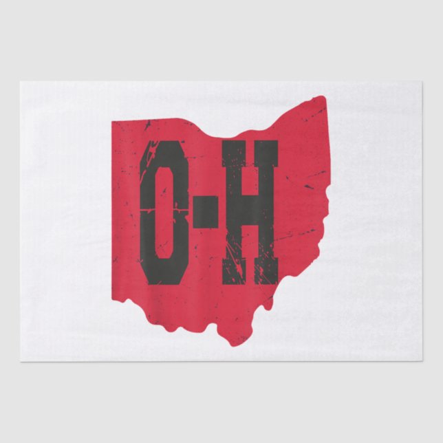 Papel De Seda Eu Amo O Meu Script Home De Ohio, Ohio Buckeye Sta (Frente )