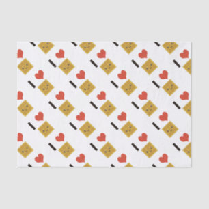 Papel De Seda Eu amo Waffles