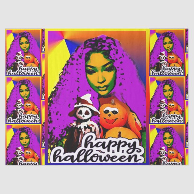 Papel De Seda Eu e os meus amigos do Dia das Bruxas (Frente )