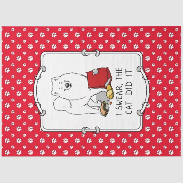 Papel De Seda Eu Juro, O Gato Samoyed Dog (Frente )