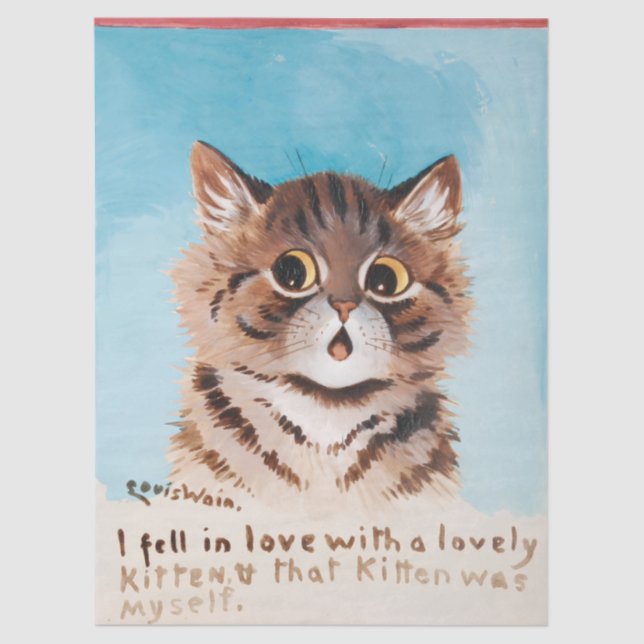 Papel De Seda Eu me apaixonei por um gatinho adorável (eu mesmo) (Frente )