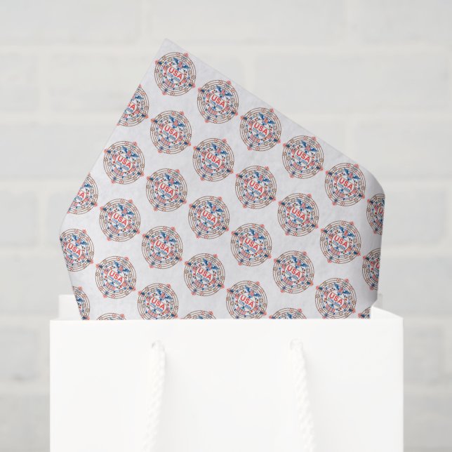 PAPEL DE SEDA EUA 1776-2026 (Sacola de presentes)
