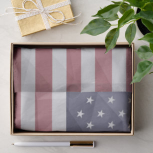 Papel De Seda EUA bandeira Red White Blue América Malha Geométri