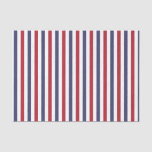 Papel De Seda EUA Flag Red and Flag Blue Narrow Thin Striin Stri