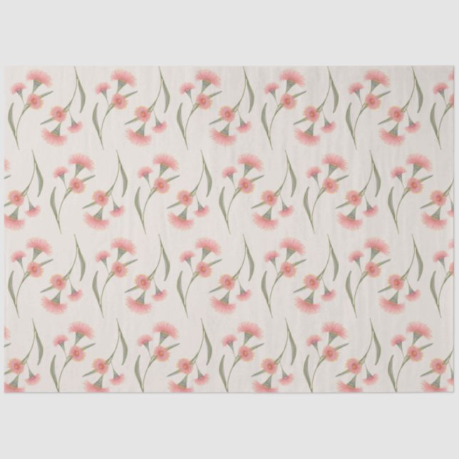 Papel De Seda Eucalyptus Blossom em marfim (Frente )