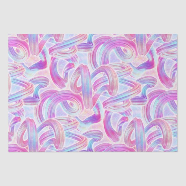 Papel De Seda eurobeat holorave - rosa e azul : (Frente )