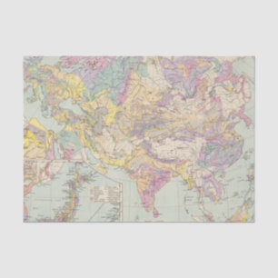 Papel De Seda Europa de Asien u - mapa do atlas de Ásia e de