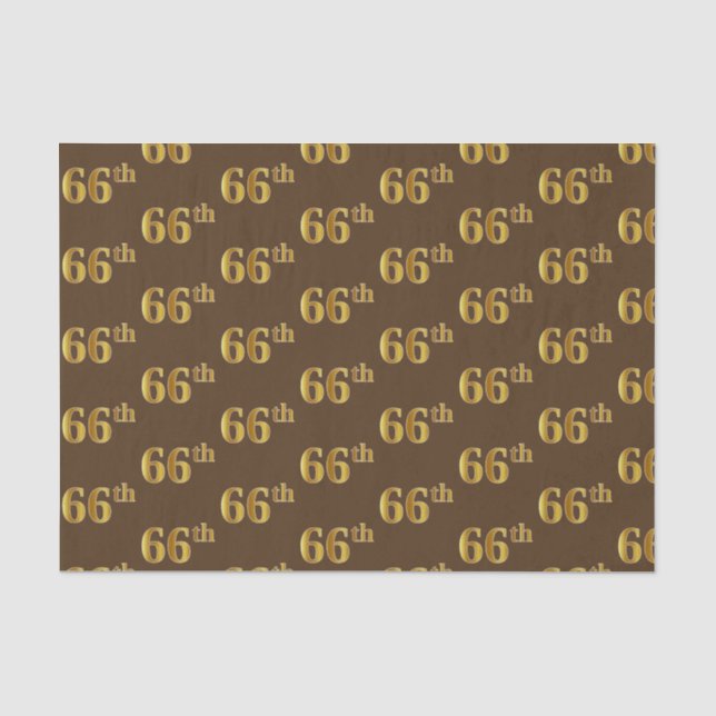 Papel De Seda Evento Brown, Faux Dourado 66 (66) (Frente )