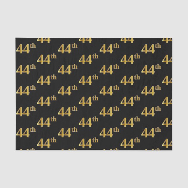 Papel De Seda Evento Dourado 44 (Quarenta e quatro) preto (Frente )