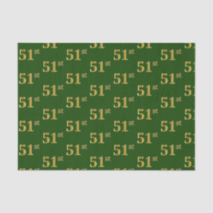 Papel De Seda Evento Verde, Faux Dourado 51ruas (51.º)