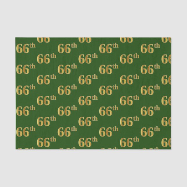 Papel De Seda Evento Verde, Faux Dourado 66 (66) (Frente )