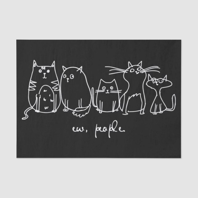 Papel De Seda Ew, Pessoas Engraçadas, Amantes De Gato (Frente )