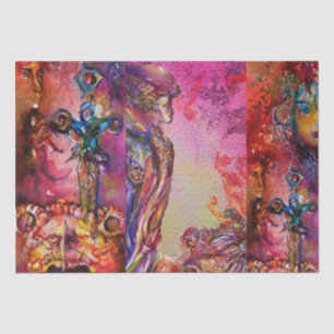 Papel De Seda EXCALIBUR Magic Sword Arthurian Legend Watercolor