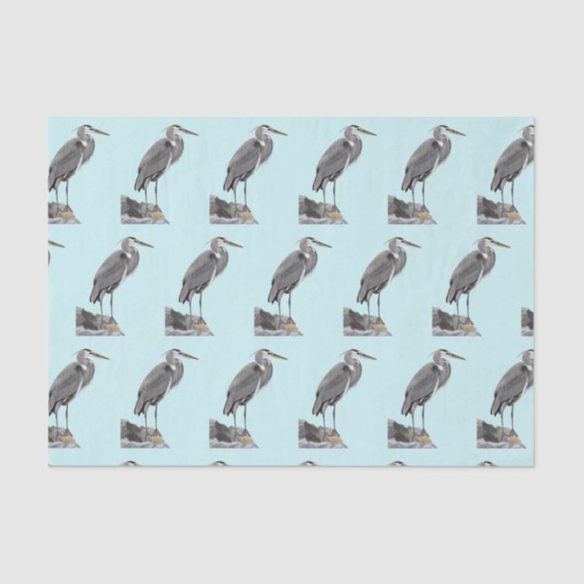 Papel De Seda Excelente Blue Heron (Frente )