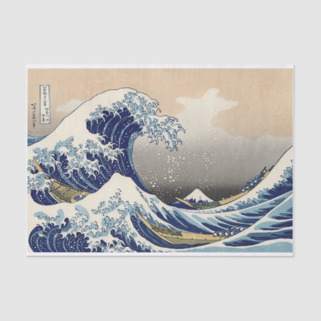 Papel De Seda Excelente Wave Kanagawa - Pintura Japonesa (Frente )