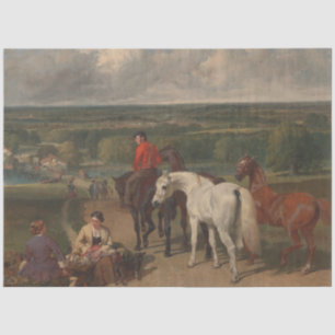 Papel De Seda Exercício dos Cavalos Reais (Arte Equina)