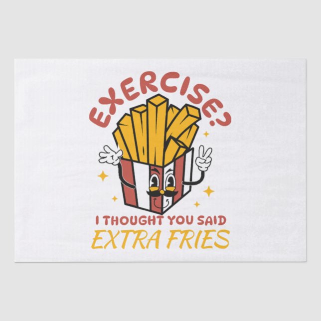 Papel De Seda Exercício Eu Achei Que Você Disse Batata Frita Ext (Frente )