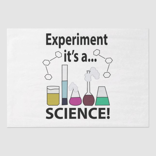 Papel De Seda Experimento científico É uma ciência (Frente )