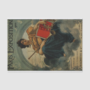 Papel De Seda Exposição 1900 de Paris - arte francesa do anún
