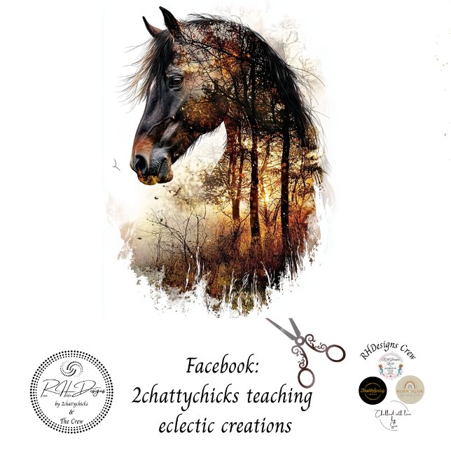 Papel De Seda Exposição Dupla à Natureza da Harmonia do Cavalo d (Criador carregado)