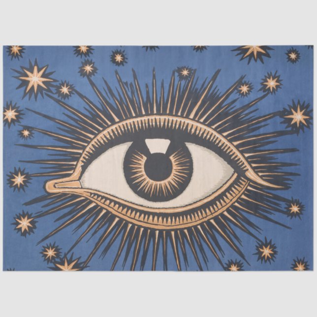 Papel De Seda Eye Stars Moon Celestial Nouveau (Frente )