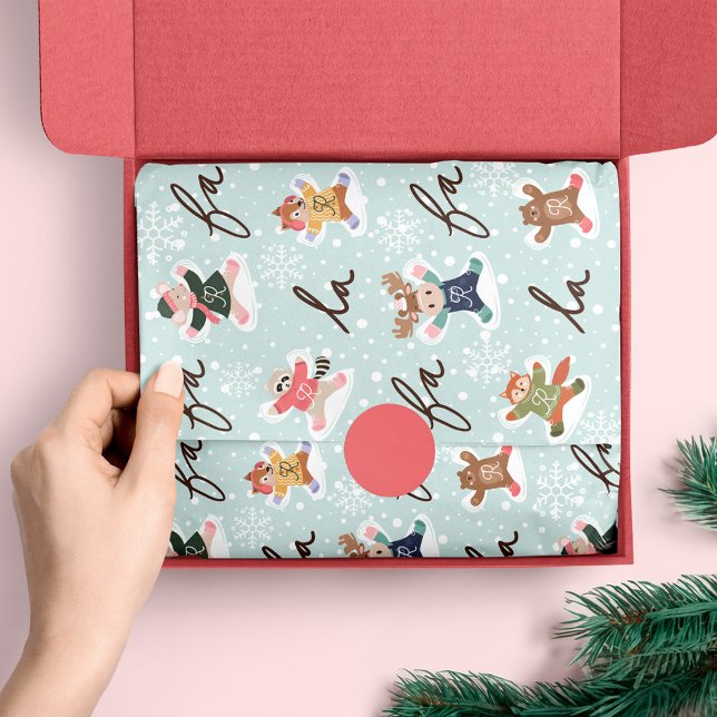 Papel De Seda Fa La La Snow Angel Woodland (Fa La La Snow Angel Woodland Animals Fun Winter Tissue Paper)