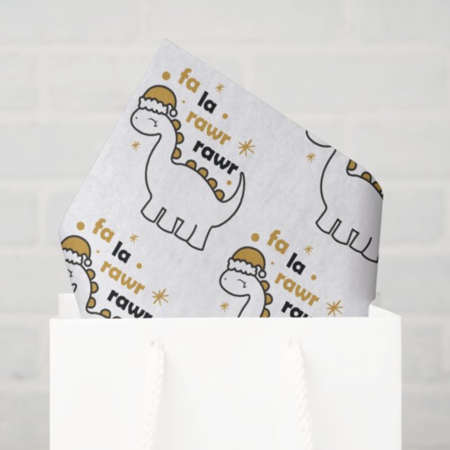 Papel De Seda Fa La Rawr Rawr Dinosaur (Sacola de presentes)