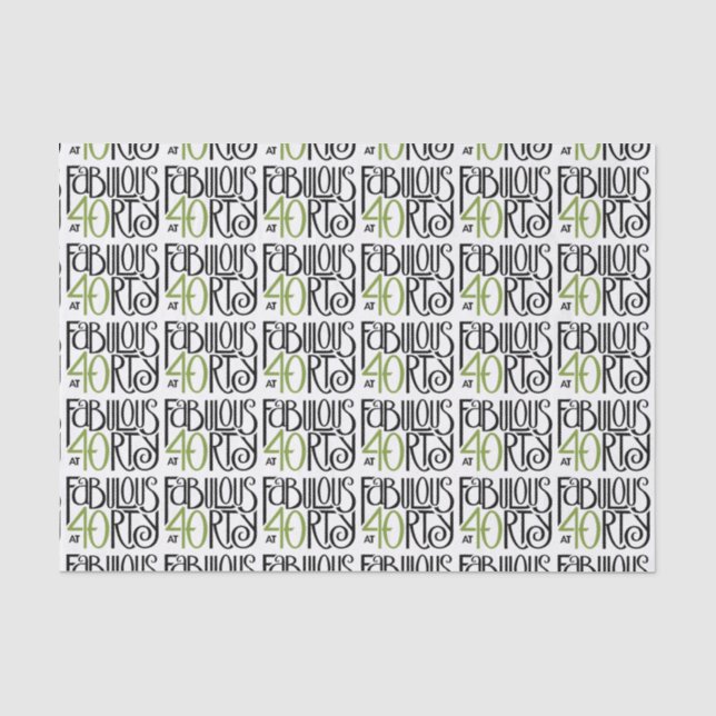 Papel De Seda Fabuloso em 40 papéis verdes (Frente )