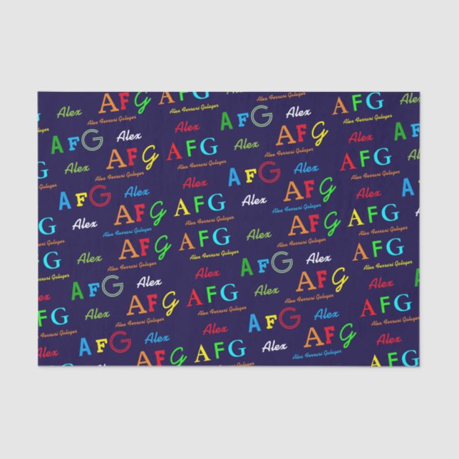 Papel De Seda faça seu próprio personalizado e colorido (Frente )