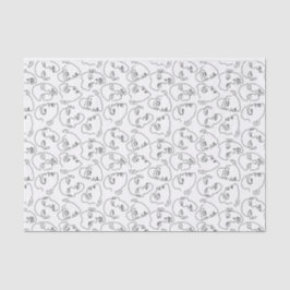 Papel De Seda Faces de Linha