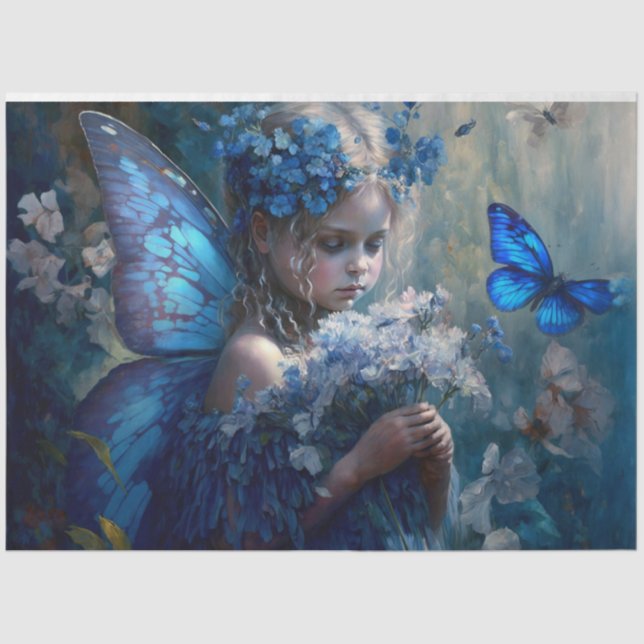 Papel De Seda Fada Azul (Frente )