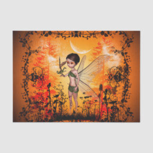 Papel De Seda Fada bonito com pouco dragão