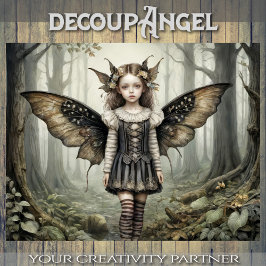 Papel De Seda Fada de Floresta eterno - Decoupage -