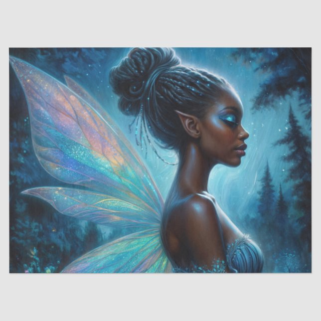 Papel De Seda Fada de Pele Escura à Noite (Frente )