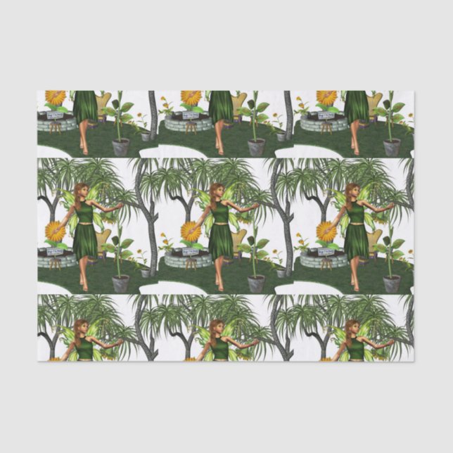 Papel De Seda Fada do jardim (Frente )