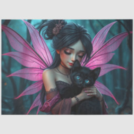 Papel De Seda Fada e seu gato,