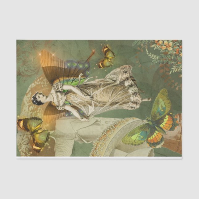 Papel De Seda Fada Florestal (Frente )