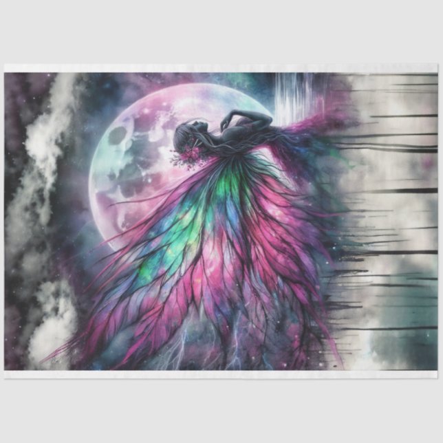 Papel De Seda Fada Noturna (Frente )