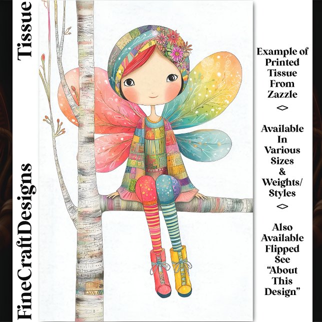 Papel De Seda Fada Ruiva Caprichosa Boho DH1R Decoupage (Criador carregado)