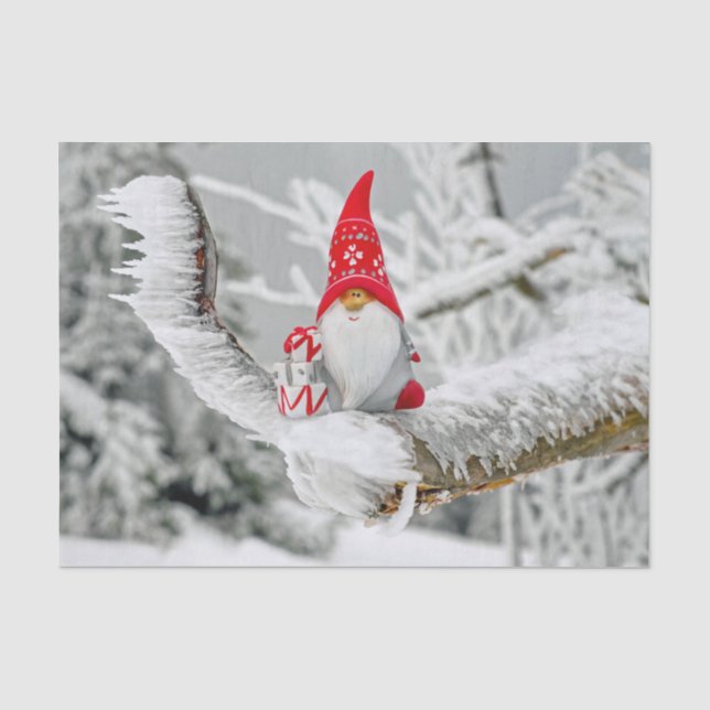 Papel De Seda Fadas de Natal Árvores Nevadas (Frente )