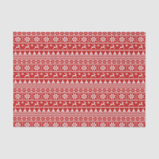 Papel De Seda Fair Isle Christmas (Frente )