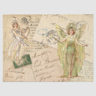 Papel De Seda Fairies Contra Escrita Manual
