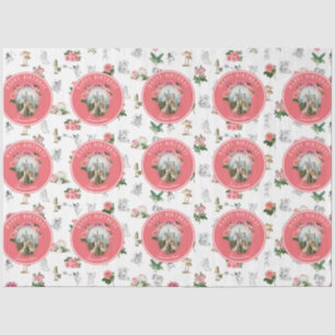 Papel De Seda Fairies Pink Floral Mushroom Fairy Castle Birthday