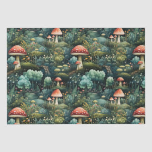 Papel De Seda Fairytala em Fairyland Mushroom House Laranja Verd