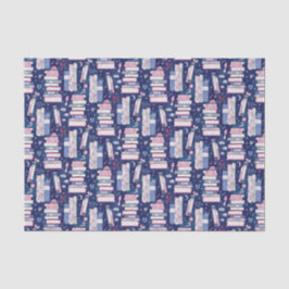 Papel De Seda Fairytale Pilha de Livros Azul