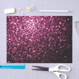 Papel De Seda Faíscas brilhantes brilhantes cor-de-rosa escuro